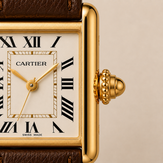 Cartier Tank Must Dial Leather Strap Watch
