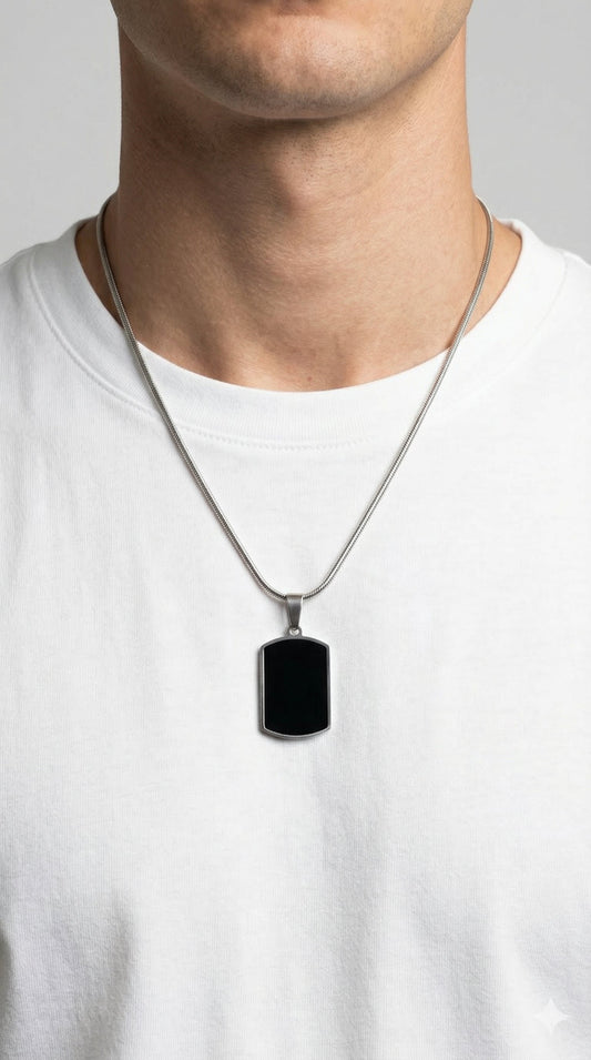 Black Onyx Pendant Necklace