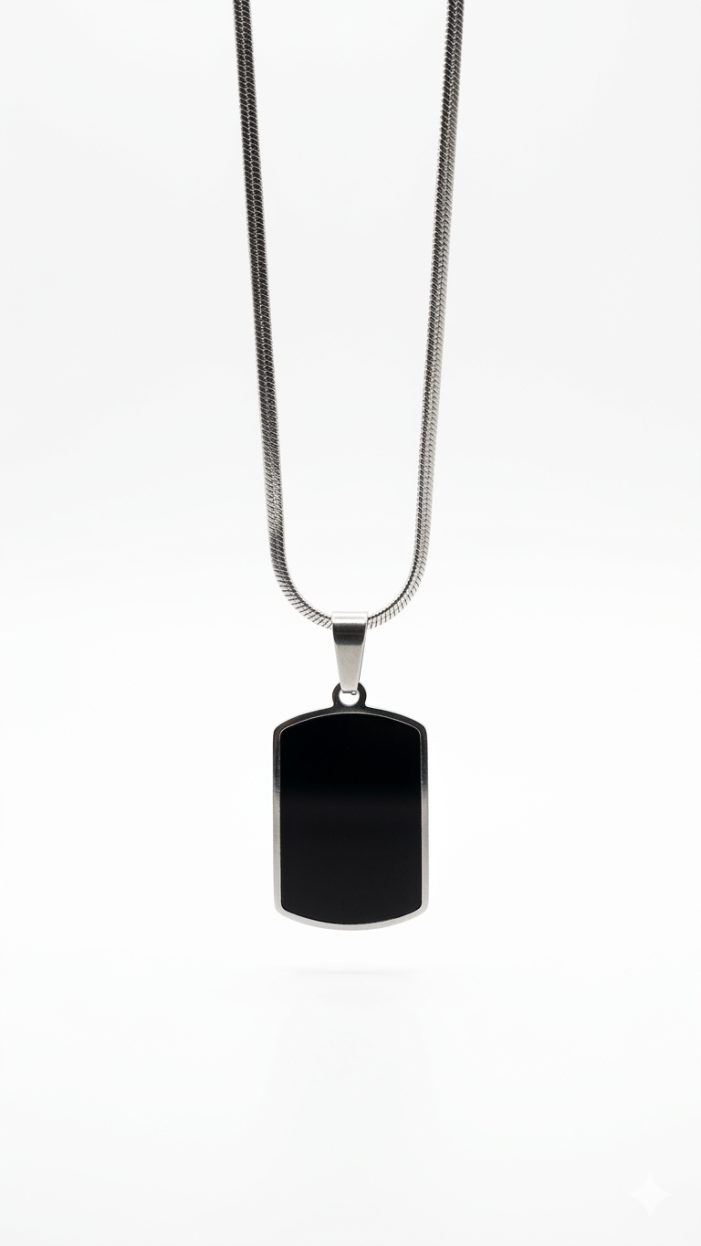 Black Onyx Pendant Necklace