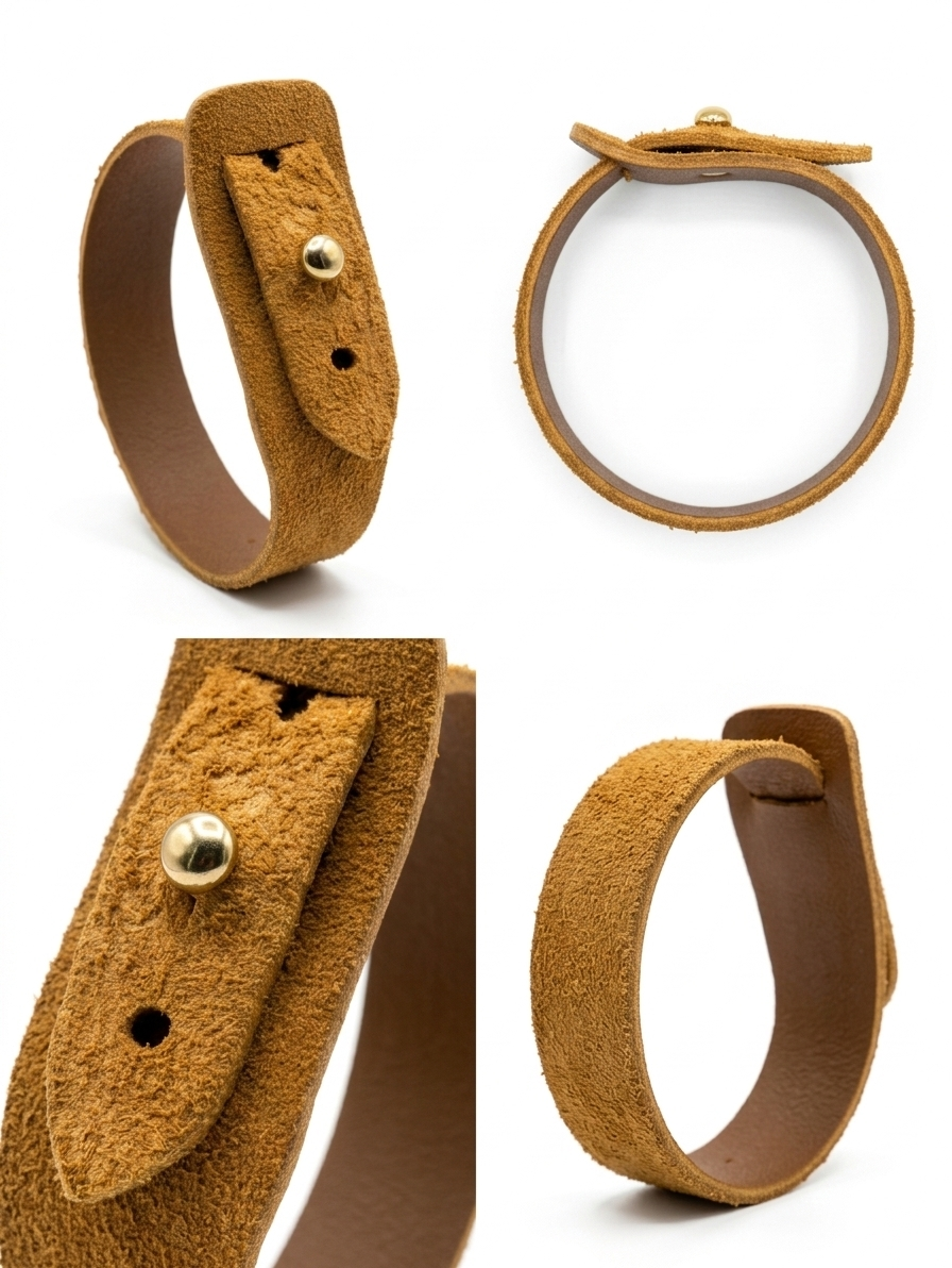 Handcrafted Cow Leather Bracelet