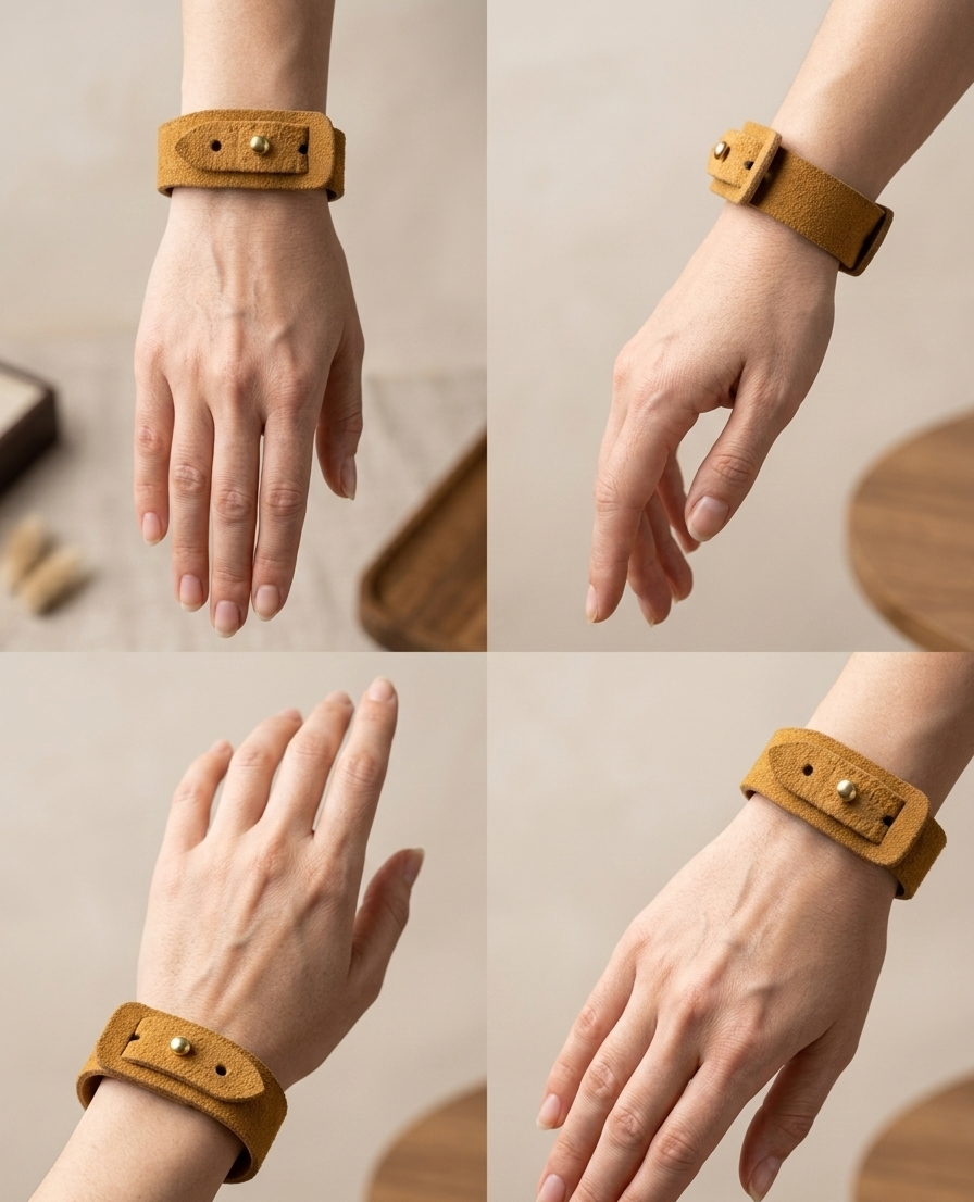 Handcrafted Cow Leather Bracelet