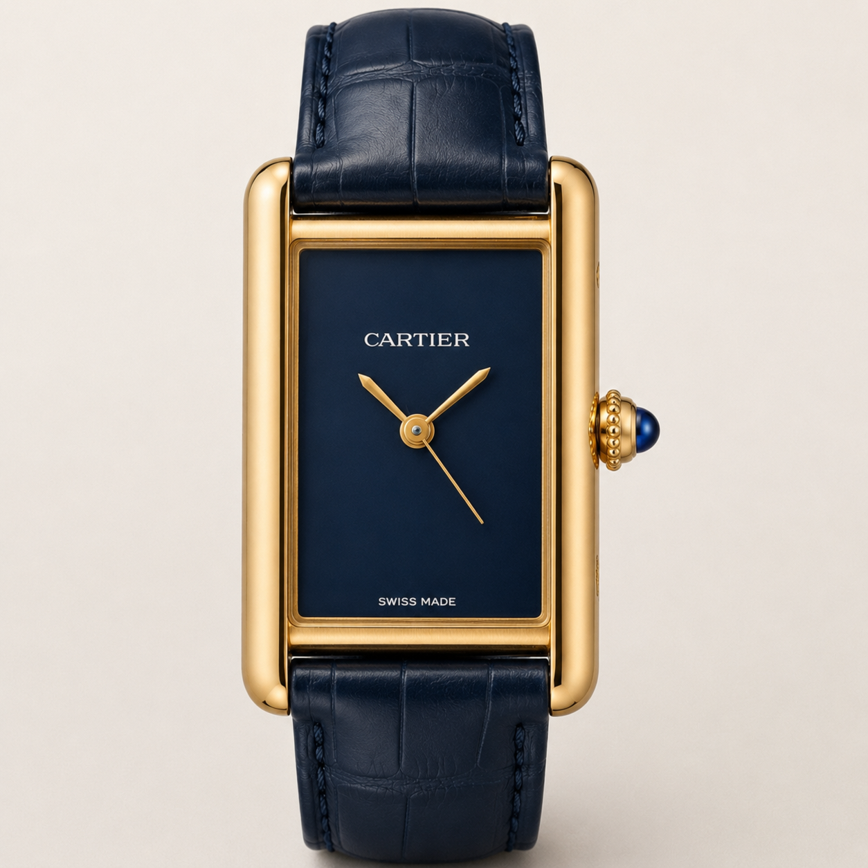 Cartier Tank Must Dial Leather Strap Watch