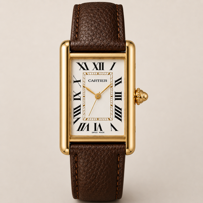 Cartier Tank Must Dial Leather Strap Watch