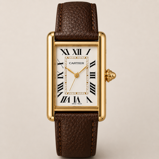 Cartier Tank Must Dial Leather Strap Watch