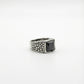 Cobblestone Black Crystal Ring