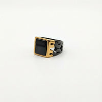 Black & Gold Cutout Ring