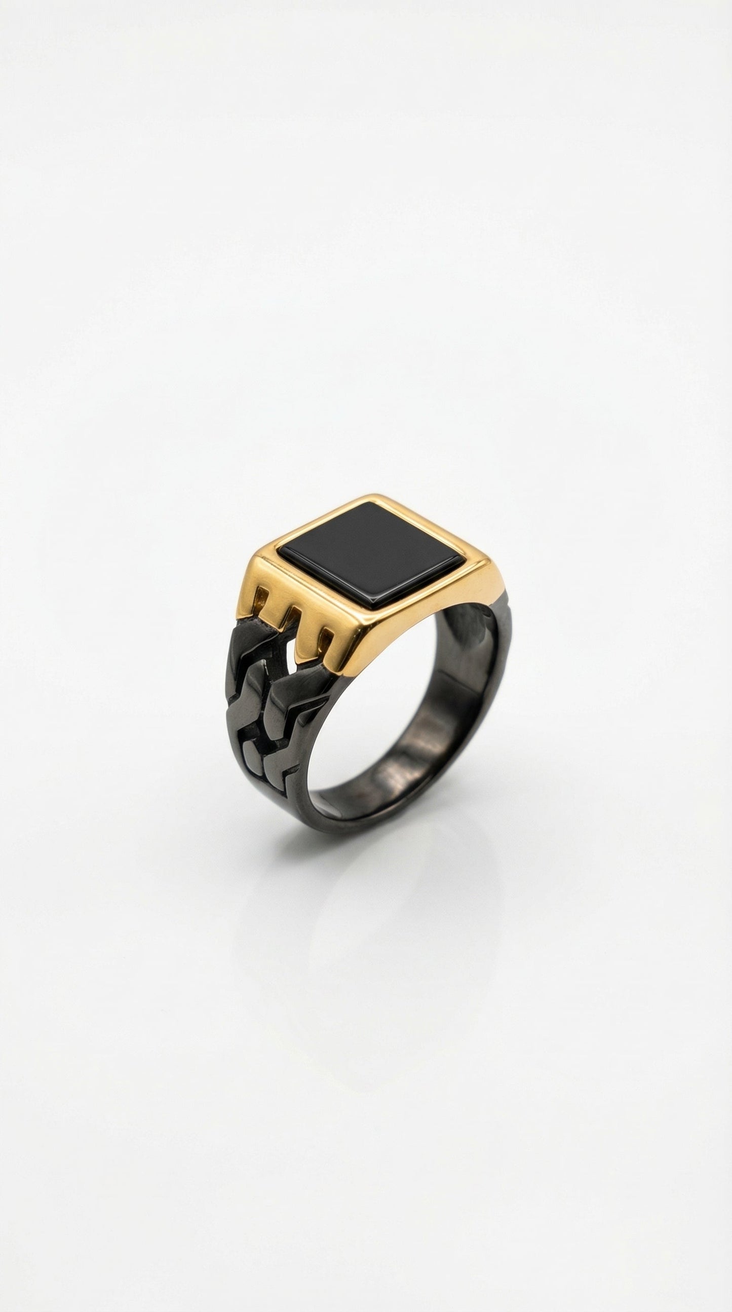 Black & Gold Cutout Ring