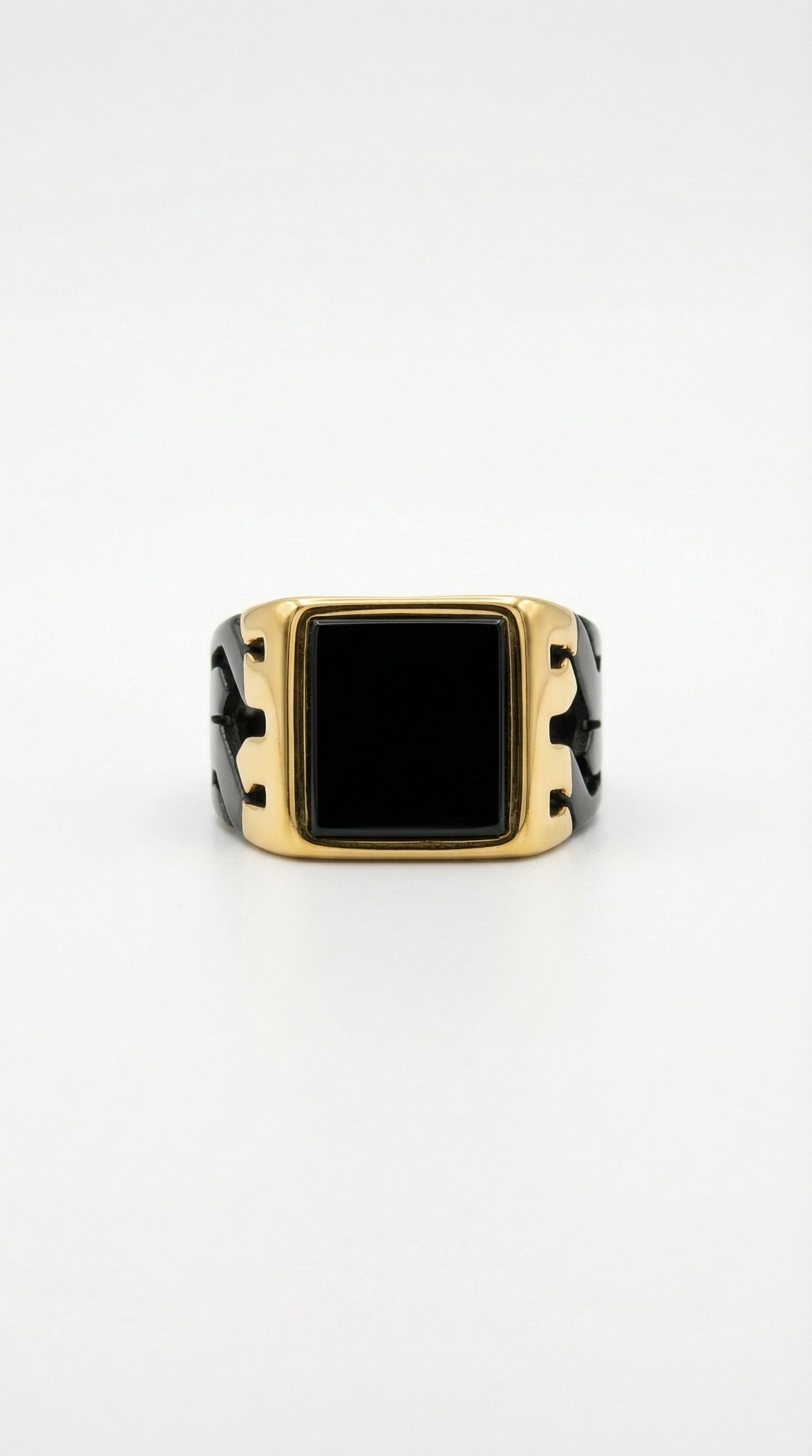 Black & Gold Cutout Ring