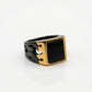 Black & Gold Cutout Ring
