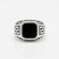 Greek Key Onyx Ring