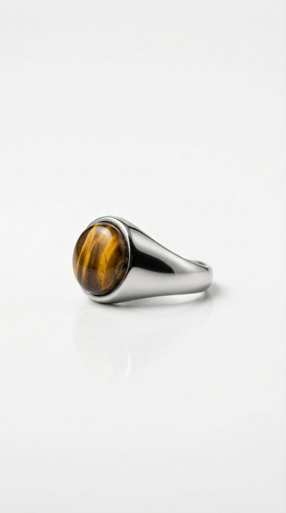 Tiger's Eye Signet Ring