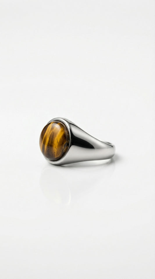 Tiger's Eye Signet Ring