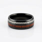 Black Tungsten Wood & Meteorite Ring
