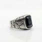 Tribal Black Crystal Ring