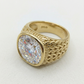 Men’s Gold Plated Zirconia Stone Ring