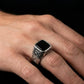 Greek Key Onyx Ring