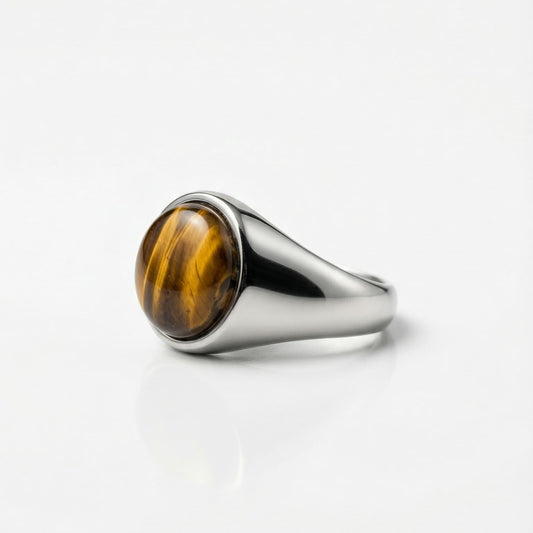Tiger's Eye Signet Ring