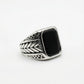 Silver Leaf Signet Ring