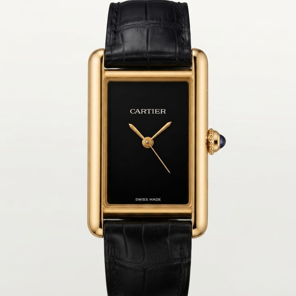 Cartier Tank Must Dial Leather Strap Watch