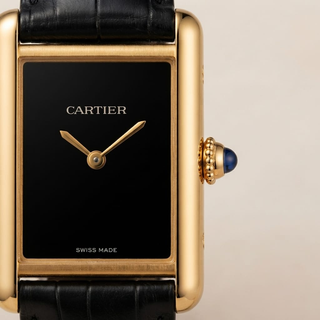 Cartier Tank Must Dial Leather Strap Watch