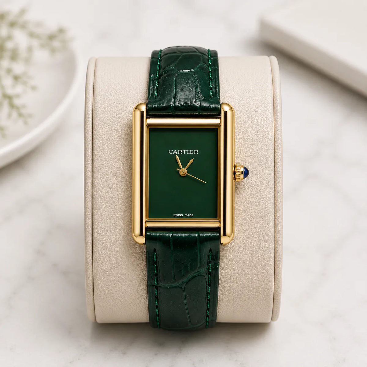 Cartier Tank Must Dial Leather Strap Watch