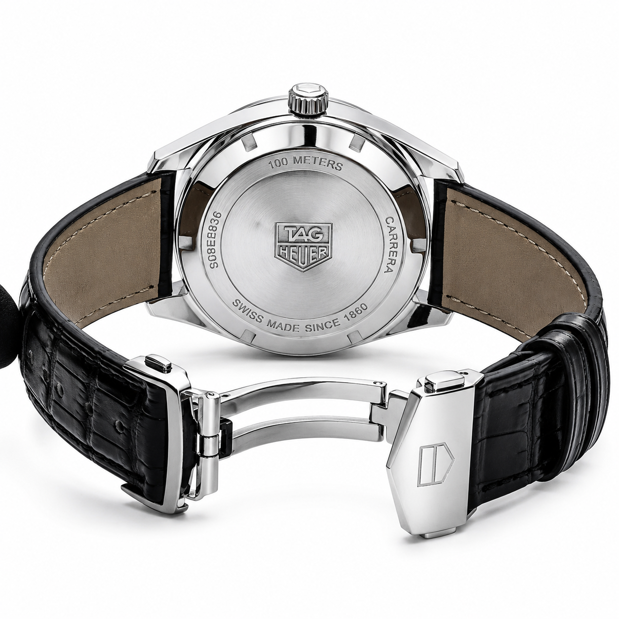 TAG Heuer Carrera Calibre 5 Automatic Men's Black Leather Watch