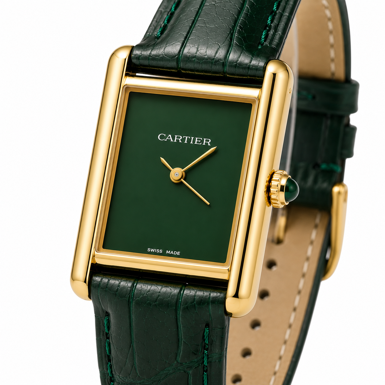 Cartier Tank Must Dial Leather Strap Watch