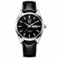 Luxury Tag Style Automatic Men's Watch with Black Leather Strap