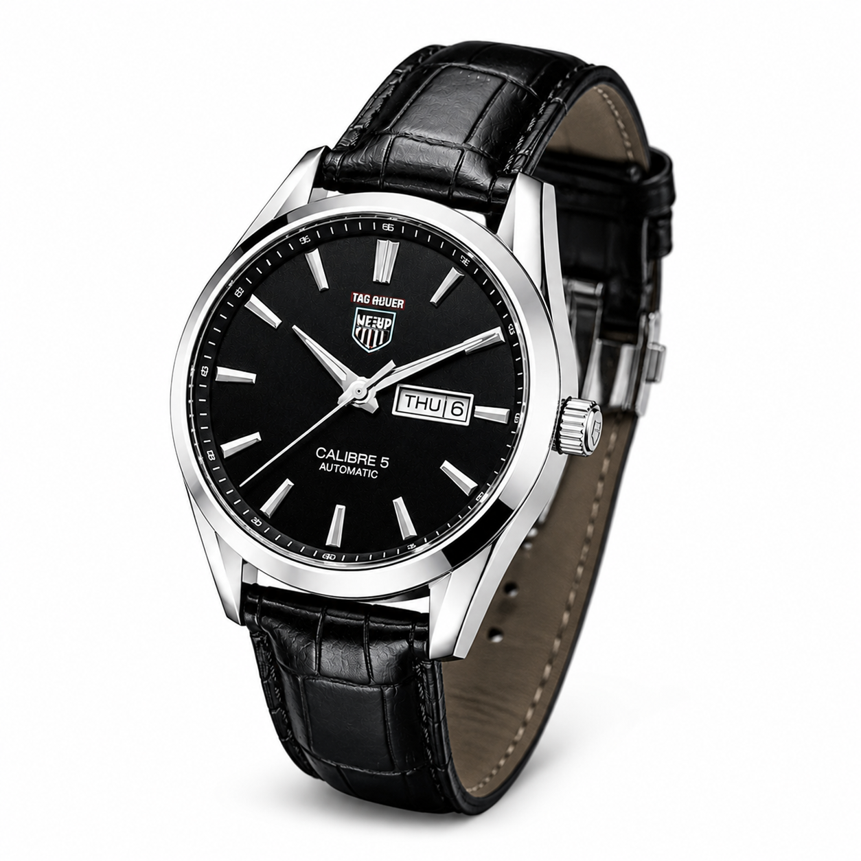TAG Heuer Carrera Calibre 5 Automatic Men's Black Leather Watch