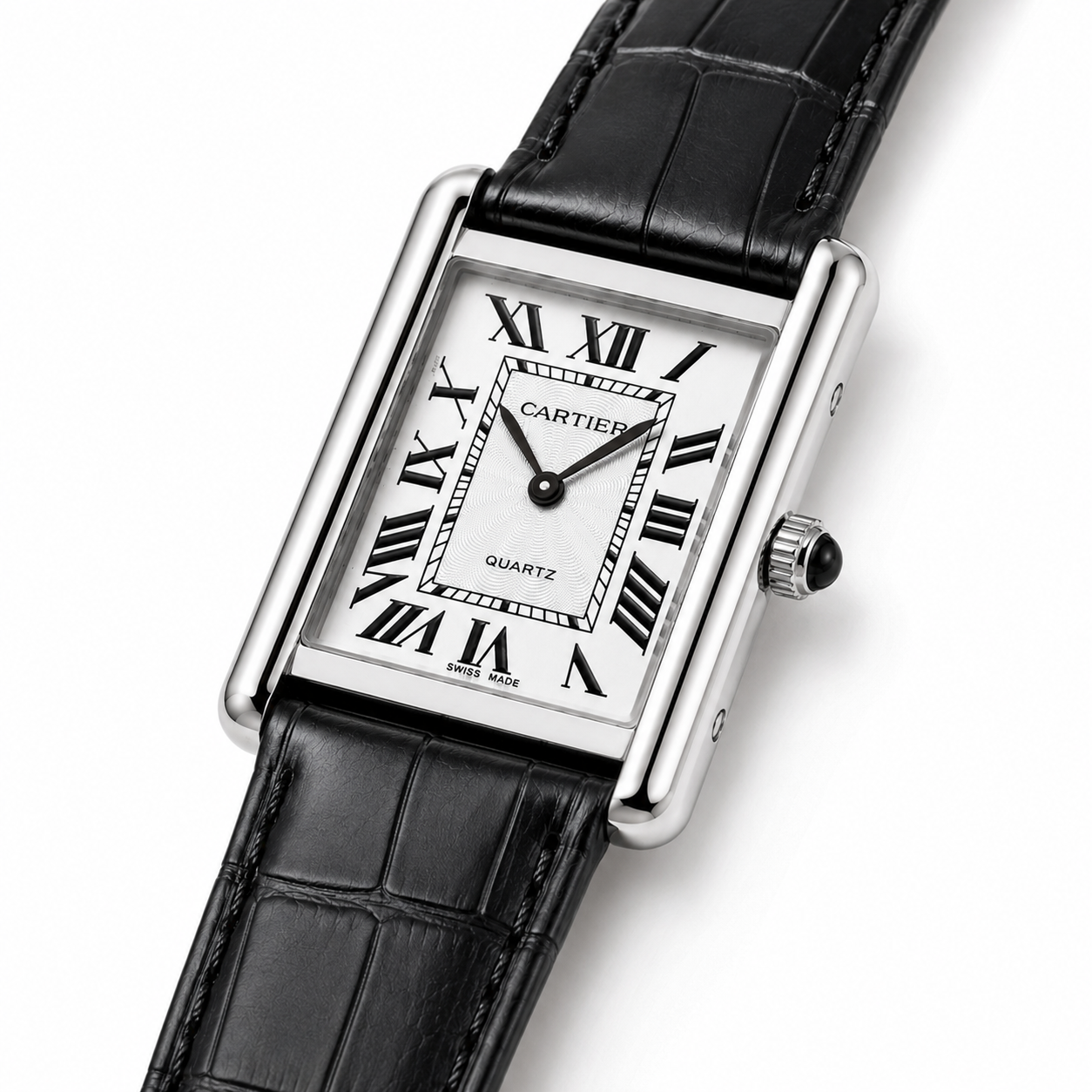 Cartier Tank Must Dial Leather Strap Watch